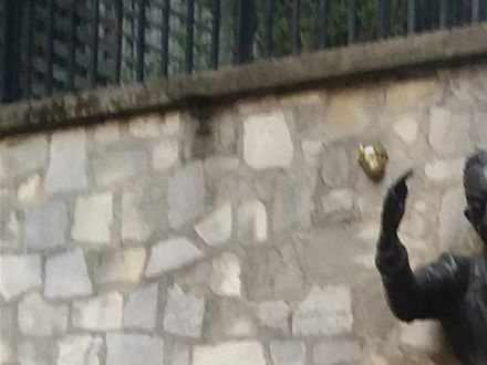 And here is the Man Passing through the Wall sculpture.
