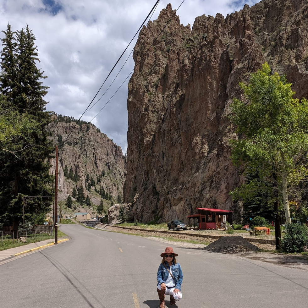 THE HIGHWAY PASSING THROUGH CREED COLORADO.