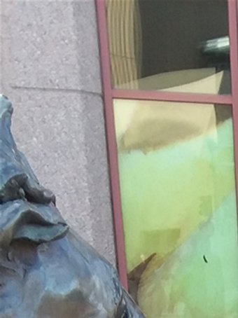 Sculpture in downtown Albuquerque. It is on the corner of third Street and Tijeras Street. It is called 