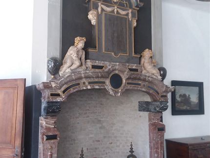 A fireplace in Kronborg Castle.