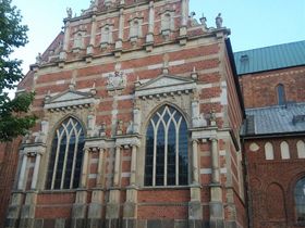 This is the chapel of King Christian IV. It was built between 1614 and 1641. It is an addition to the north side of Roskilde Cathedral. It was constructed in the very beautiful Dutch Renaissance architectural style.