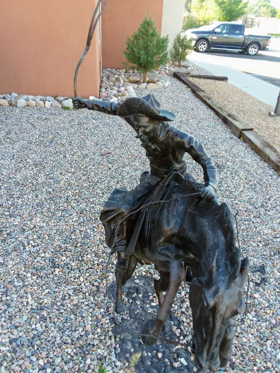 One more photo of a sculpture located on the grounds of the Hotel Don Fernando de Taos.