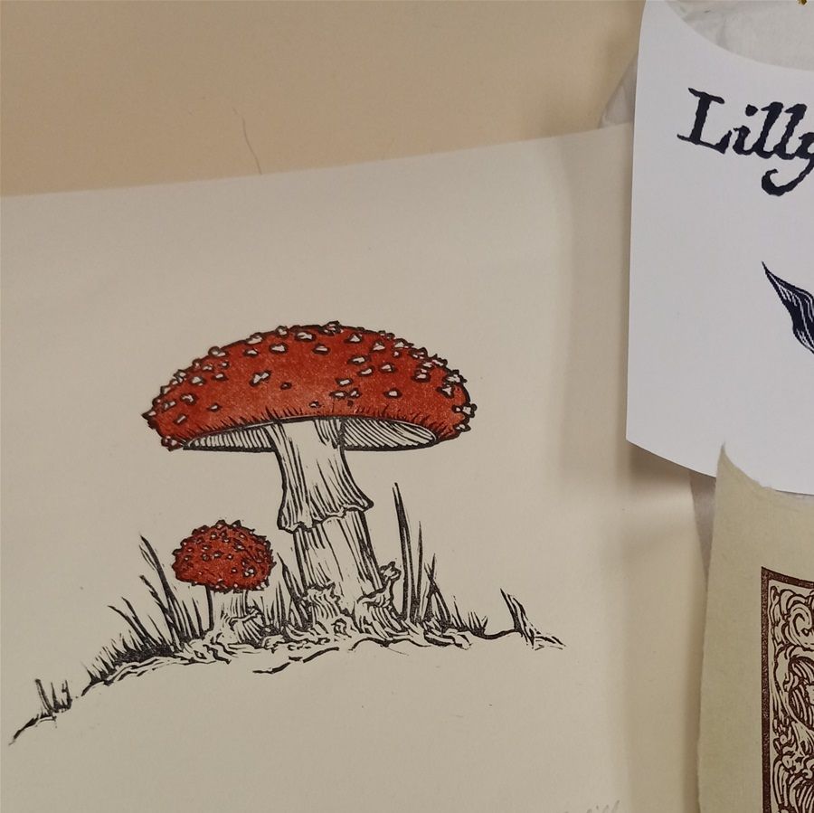 Winds of Change was a gift included with the Amanita Muxania artwork that I received from the artist Maria Lilly. She is @lillys_press.com or www.etsy.com/shop/lillyspress