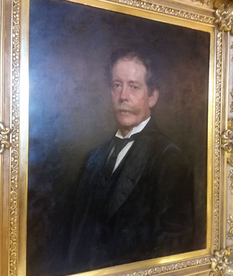 General William Jackson Palmer was a Civil War hero who became a Railroad Tycoon. He developed Colorado Springs as a health resort built around the many mineral springs in the area.This portrait painting of him is also in the Pioneer Museum.