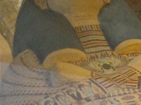 Here is an empty Egyptian coffin that can be seen at the NYC Museum of Natural History.