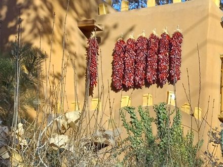 My favorite hotel in Santa Fe is called Inn On The Alameda. This is the walkway from the office lobby to our room. We can easily walk the 3 blocks from this hotel to Santa Fe Old Town Plaza.