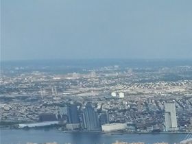 And this photo was taken from the TOP of the One World Trade Center building which is presently the tallest building in the western hemisphere although there is another taller and thinner building being constructed in Manhatten.