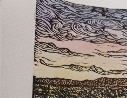 Here are two artworks that I acquired from Marie Lilly who is based in New Mexico. She can be found @lillys_press or www.lillyspress.com