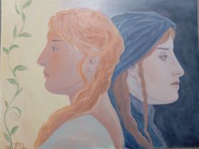 This is another artwork purchased from Maria Aragon from Alamogordo NM. This is Two Faces Of Persiphone.. She also does nice NM landscapes. Maybe I should buy one of those next time 🙂