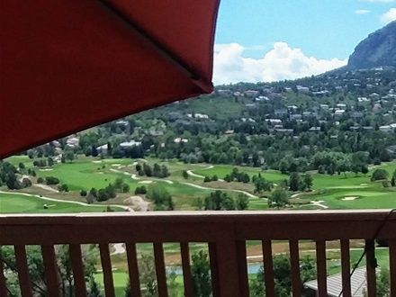 Magpies are very common at the Cheyenne Mountain Resort in Colorado Springs CO. sitting at the Mountain View restaurant, we saw several magpies visiting.