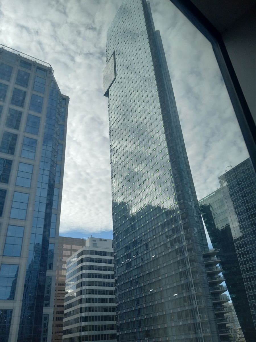 Here is one view from our hotel room at the Paradox Hotel Vancouver Canada.